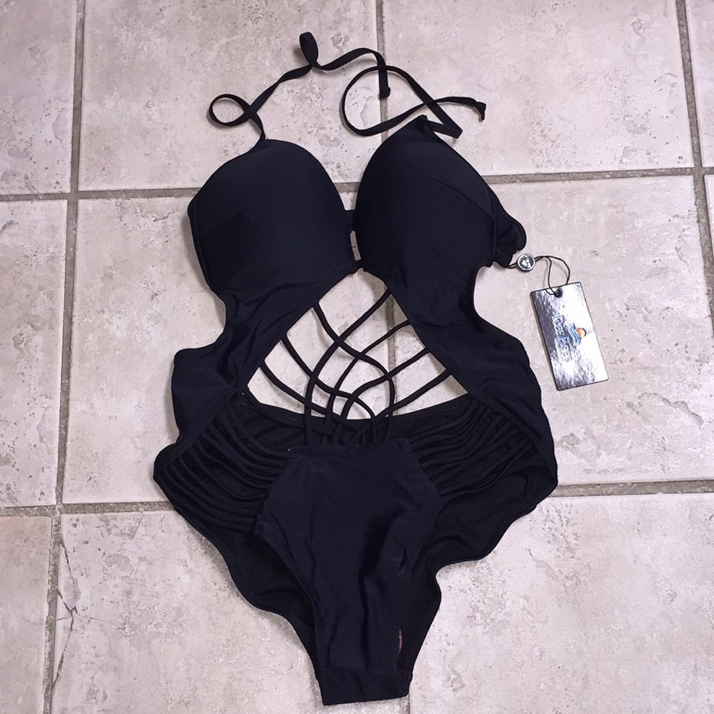 Sexy Black Monokini Swimsuit